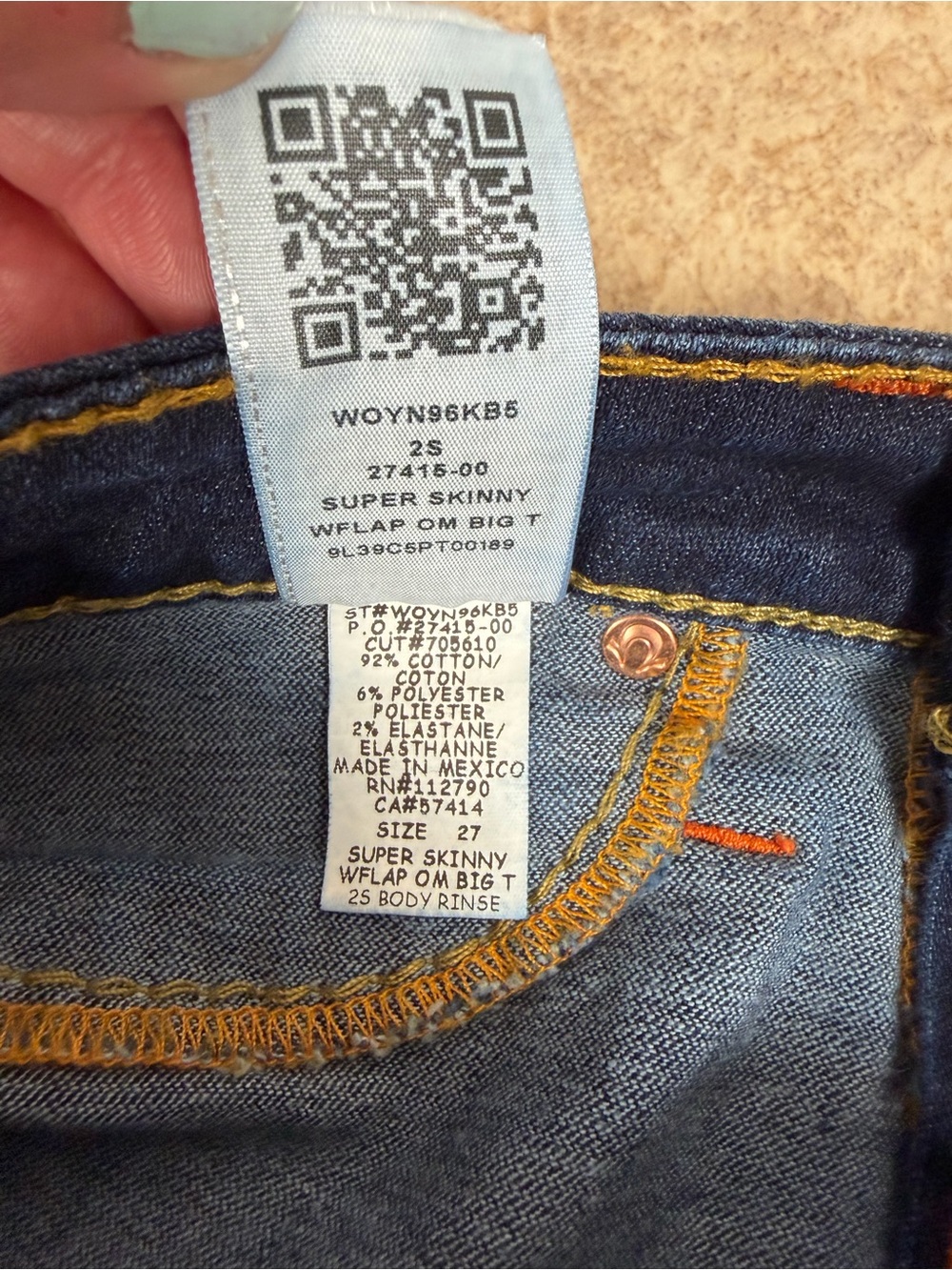 True Religion Big T Dark Indigo Super Skinny Jeans - Picture 10 of 10